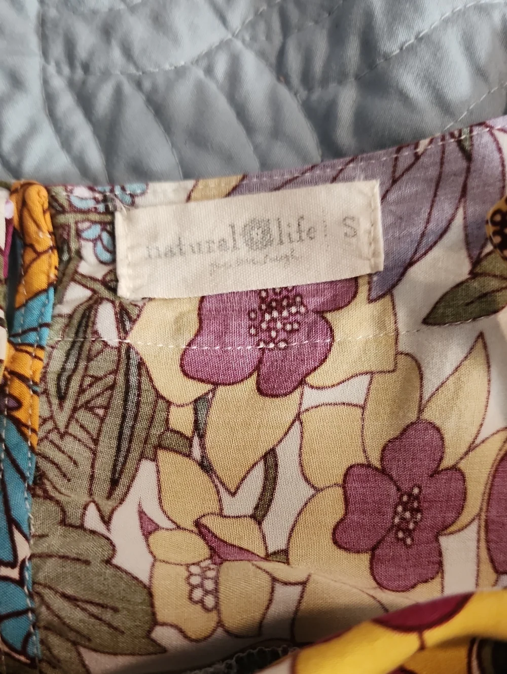 Natural Life Size Small Floral Boho Maxi Dress - Picture 5 of 6